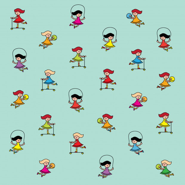 Kids pattern. Vector illustration
